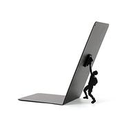 I-TOTAL®- Supporto per libri simpatico in metallo, fermalibri/reggilibri per scaffale/tavolo (SCALATORE)