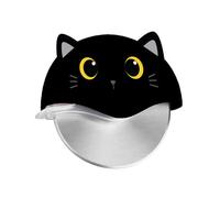 I-TOTAL®- Tagliapizza in acciaio inossdabile senza maniglia, ruota da taglio con disegno (BLACK CAT)