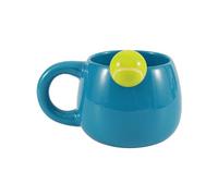 I-TOTAL® - Tazza in Ceramica con animaletto in ceramica sul bordo, tazza per tè o caffè 450 ml (TENNIS)