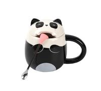 I-TOTAL® - Tazza per caffè e tè unica, Cucchiaio con design a lingua divertente,regalo perfetto per bambini e adulti 400 ml (PANDASTIC)