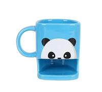 I-TOTAL Tazza in ceramica con porta biscotti Panda