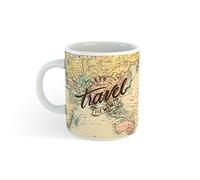 I-TOTAL® - Tazze da caffè in CERAMICA 300 ml/Tazza per caffè, the/Colazione, 300 ML, 10 x 8 x 12 cm (MAPS)
