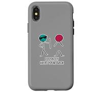I Totally Have Your Back Funny Stick Figure Joke Humor Custodia per iPhone X/XS