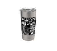 I tratti fondamentali del giocatore Divertente gioco Umorismo dei videogiochi Bicchiere termico in acciaio inox doppia parete
