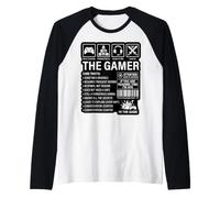 I Tratti fondamentali del Giocatore Divertente Gioco Umorismo dei Videogiochi Maglia con Maniche Raglan