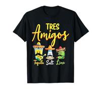 I Tre Amigos Lime Sale Tequila Divertente Cinco De Mayo Regali Maglietta