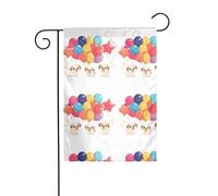 I tre cuccioli spensierati di YYHWHJDE Le dimensioni precise di questa bandiera da giardino sono 30,5 x 45,7 cm, che è un rapporto dorato accuratamente progettato. Si adatta perfettamente alla