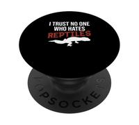 I Trust No One Who Hates Rettili Divertente Leopardo Geco Proprietario PopSockets PopGrip Adesivo