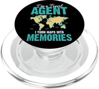 I turn Maps into Memories - I'm a Travel Agent Travel Agent PopSockets PopGrip per MagSafe