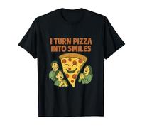 I Turn Pizza in Sorrisi Pizza Slice Art Maglietta