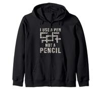 I Use A Pen Not A Pencil Fiducia di parole crociate -- Felpa con Cappuccio