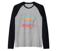 I Use A Pen Not A Pencil Fiducia di parole crociate ---- Maglia con Maniche Raglan