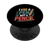 I Use A Pen Not A Pencil Fiducia di parole crociate - PopSockets PopGrip Adesivo