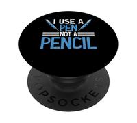 I Use A Pen Not A Pencil Fiducia di parole crociate - PopSockets PopGrip Adesivo