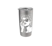 I used to crastinate went pro sarcastico retrò pop art girl Bicchiere termico in acciaio inox doppia parete