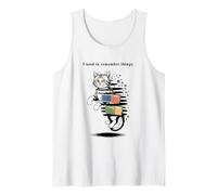 I Used to Remember Things... Funny PC Inept Cat Retro Canotta