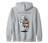 I Used to Remember Things... Funny PC Inept Cat Retro Felpa con Cappuccio