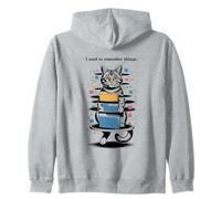 I Used to Remember Things... Funny PC Inept Cat Retro Felpa con Cappuccio