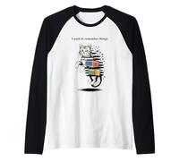 I Used to Remember Things... Funny PC Inept Cat Retro Maglia con Maniche Raglan