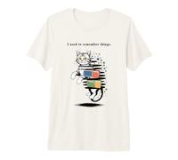 I Used to Remember Things... Funny PC Inept Cat Retro Maglietta Premium