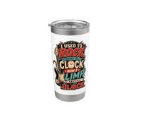 I Used To Rock Around The Clock Now I Limp Around The Block Bicchiere termico in acciaio inox doppia parete