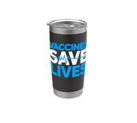 I vaccini salvano vite sulla salute pubblica Consapevolezza della scienza medica Bicchiere termico in acciaio inox doppia parete