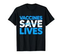 I vaccini salvano Vite sulla Salute pubblica Consapevolezza della Scienza Medica Maglietta con Stampa Grafica Economica