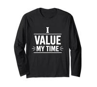 I Value My Time Confini Personali Mindset Design Maglia a Manica