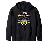 I’ve Got Awesome Moves Funny Chess Design Felpa con Cappuccio