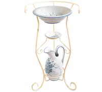 I VECCHI LAVABO Stand lavabo Ricciolo con tris ceramiche Savoia blu