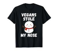 I Vegani Mi Hanno Rubato Il Naso Natale Divertimento Maglietta