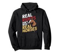 I veri cavalieri non hanno bisogno di cavalli veri Hobby Horse Felpa con Cappuccio
