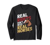 I veri cavalieri non hanno bisogno di cavalli veri Hobby Horse Maglia a Manica