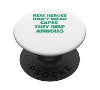 I veri eroi non indossano mantelli, aiutano gli animali PopSockets PopGrip Adesivo