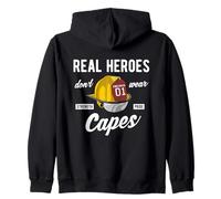 I Veri Eroi Non Indossano mantelli Pompiere Felpa con Cappuccio