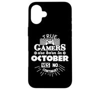 I veri giocatori nascono ad ottobre Gamer Custodia per iPhone 16 Plus
