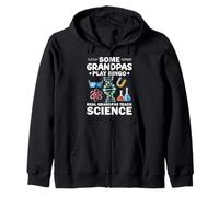 I Veri Nonni Insegnano Scienze Frase Divertente STEM Felpa con Cappuccio