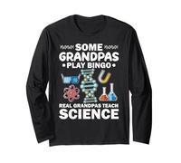 I Veri Nonni Insegnano Scienze Frase Divertente STEM Maglia a Manica