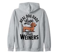 I Veri Padri di Cani Amano Il Loro papà di Cani Wiener Doxie Chiweenie Felpa con Cappuccio