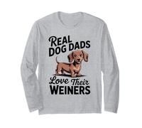 I Veri Padri di Cani Amano Il Loro papà di Cani Wiener Doxie Chiweenie Maglia a Manica