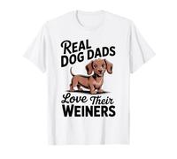 I Veri Padri di Cani Amano Il Loro papà di Cani Wiener Doxie Chiweenie Maglietta