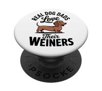 I veri padri di cani amano il loro papà di cani Wiener Doxie Chiweenie PopSockets PopGrip Adesivo