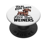 I veri padri di cani amano il loro papà di cani Wiener Doxie Chiweenie PopSockets PopGrip Adesivo