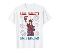 I veri patrioti combattono i fuochi d'artificio della statua della libertà del fascismo Maglietta