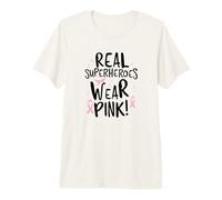 I Veri Supereroi Indossano Il Rosa! Supporto per la consapevolezza del Cancro al Seno Maglietta Premium