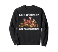 I Vermi ricevono Il compostaggio Vermicomposting Worm Farm Felpa
