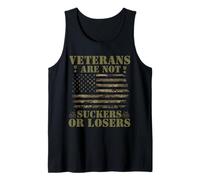 I veterani non sono né idioti né perdenti Patriotic Pride Flag USA Canotta