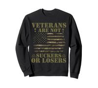 I veterani non sono né idioti né perdenti Patriotic Pride Flag USA Felpa