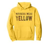 I Vincitori Vintage Indossano Giallo Leopard Print Team War Game Bruh Felpa con Cappuccio