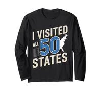 I Visited all 50 States - Maglietta per viaggiatori Maglia a Manica